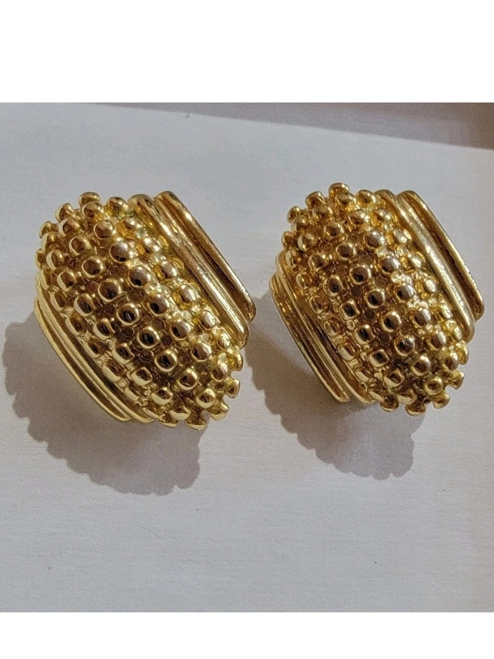 Vintage Paolo Gucci Gold-tone Clip On earrings